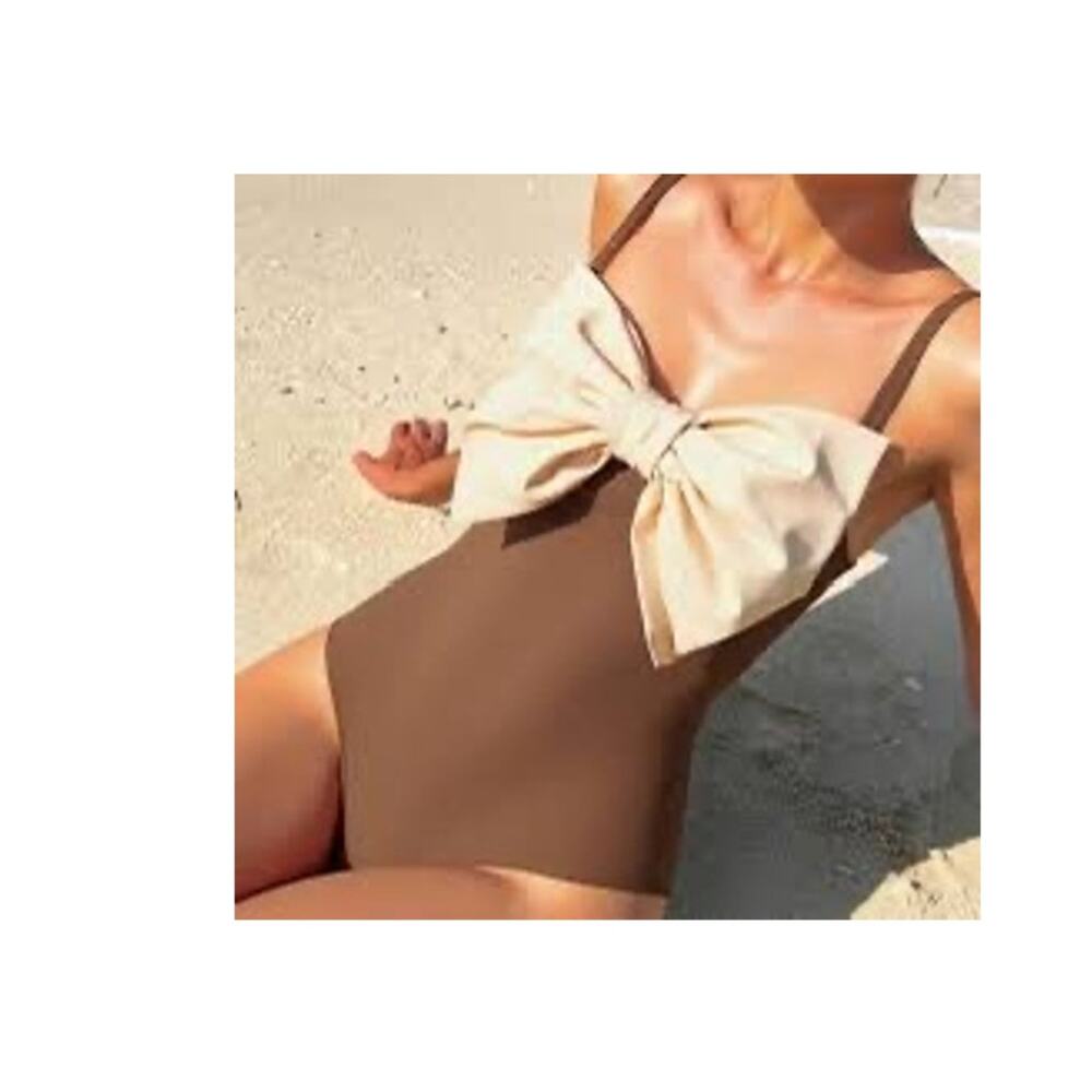 Women's Color Block Bow Tie Bodysuit XL